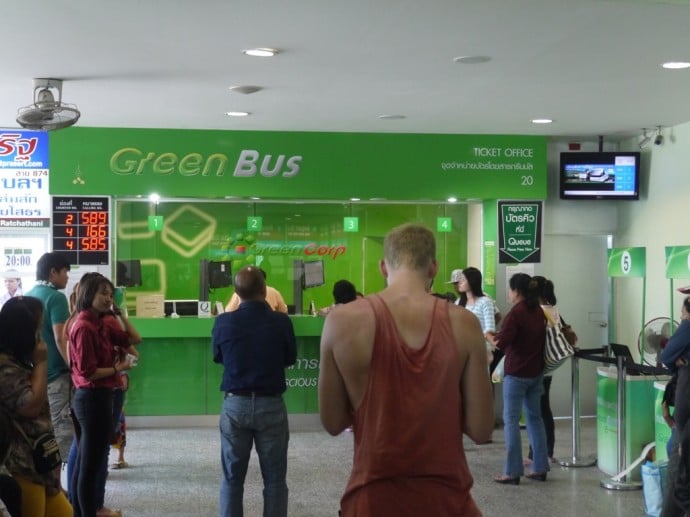 Green Bus Ticket Office At Arcade Bus Station, Chiang Mai