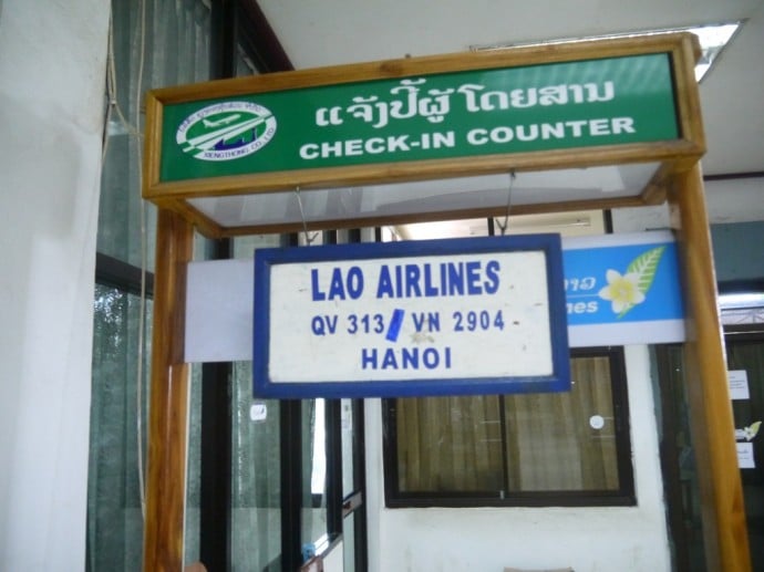Lao Airlines Check-In Counter Lao Airlines Check-In Counter