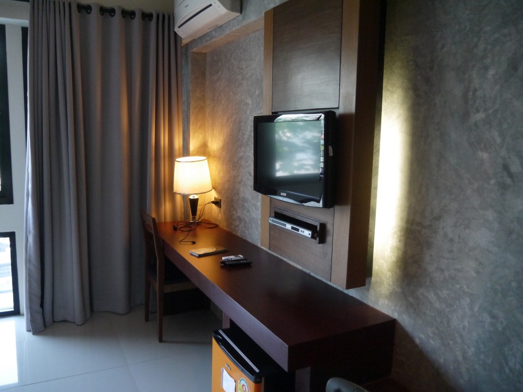 TV & Work Area At B2 Hotel, Chiang Mai