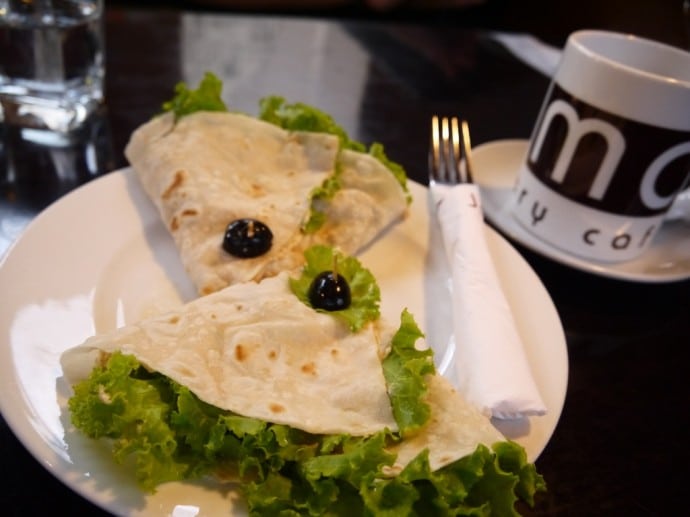 Grilled Veggies And Hummus Wrap At Joma Hanoi Grilled Veggies And Hummus Wrap At Joma Hanoi