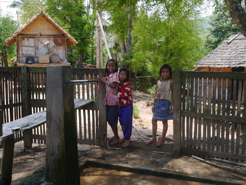 Cute Children Posing For Photos At The Hill Tribe Village