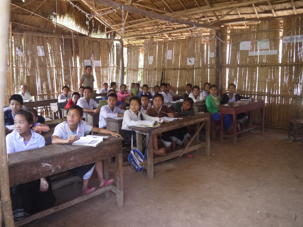 Schoolchildren At Hill Tribe Village School in Laos Schoolchildren At Hill Tribe Village School in Laos
