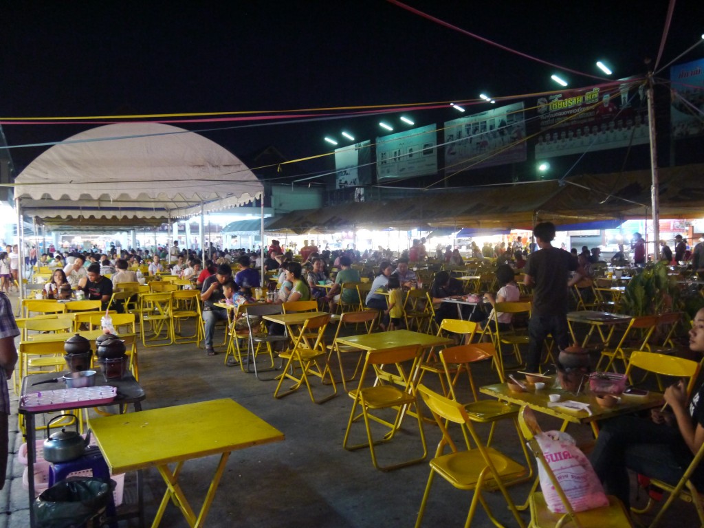 Outdoor Seating Area at Chiang Rai Night Bazaar Outdoor Seating Area at Chiang Rai Night Bazaar