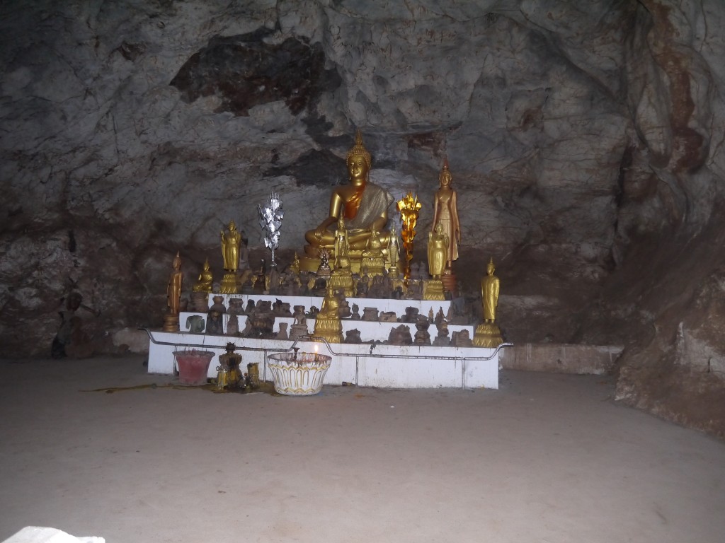 Buddha Image Inside The Top Cave At Pak Ou Caves Buddha Image Inside The Top Cave At Pak Ou Caves