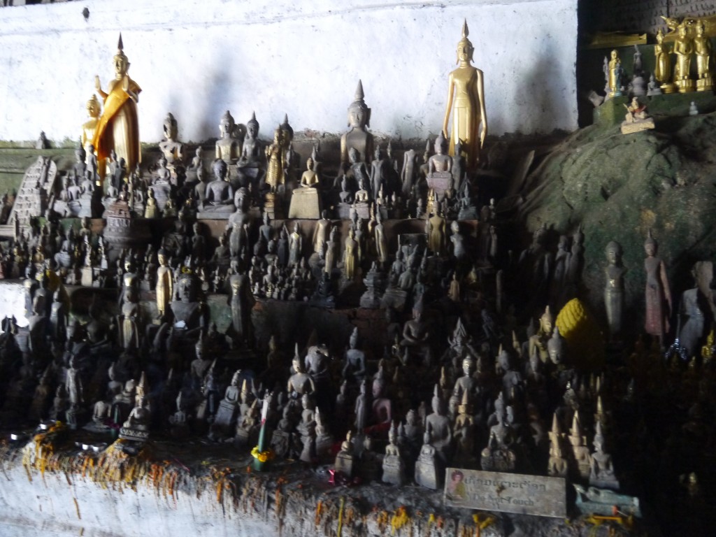Some Of The 4,000 Buddha Images At Pak Ou Caves In Laos