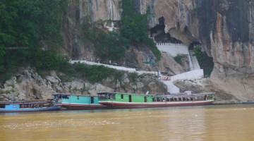 Pak Ou Caves On Mekong River In Laos