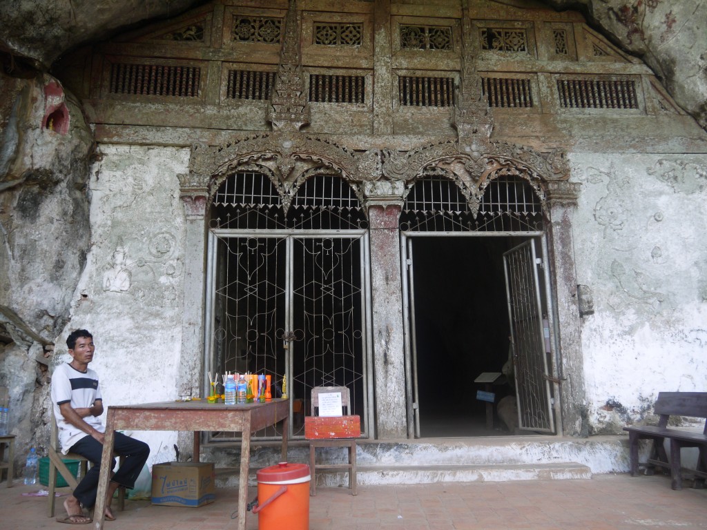 Entrance To The Top Cave At Pak Ou Caves