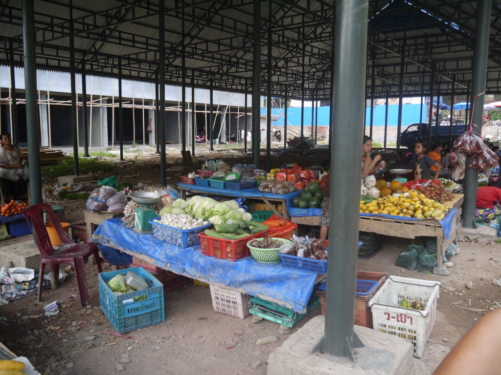 Fruit & Vegetables For Sale At Pakbeng Market, Laos