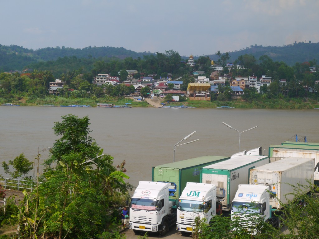 The Lorry & Coach Crossing To Laos