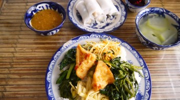 A Delicious Meal At Quan Chay Thanh Lieu In Hue, Vietnam