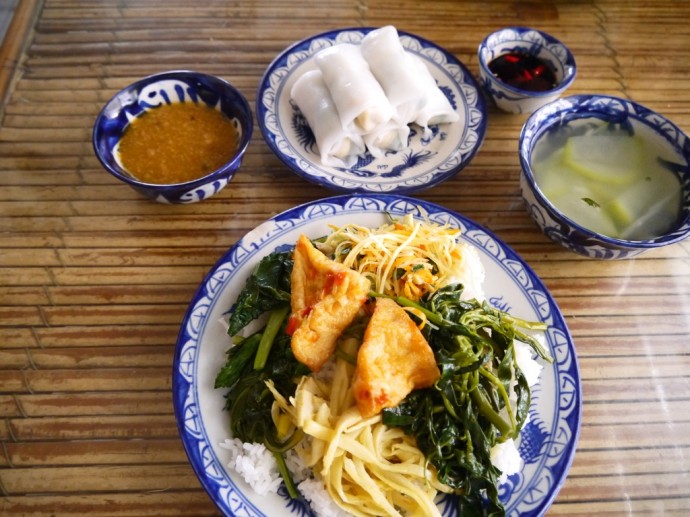 A Delicious Meal At Quan Chay Thanh Lieu In Hue, Vietnam