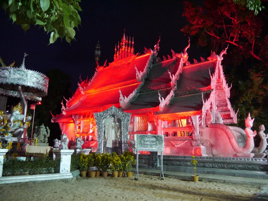 Sri Suphan Temple Lit Up At Night