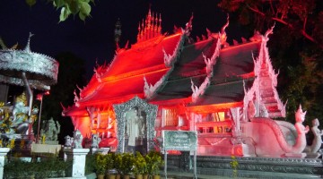 Sri Suphan Temple Lit Up At Night