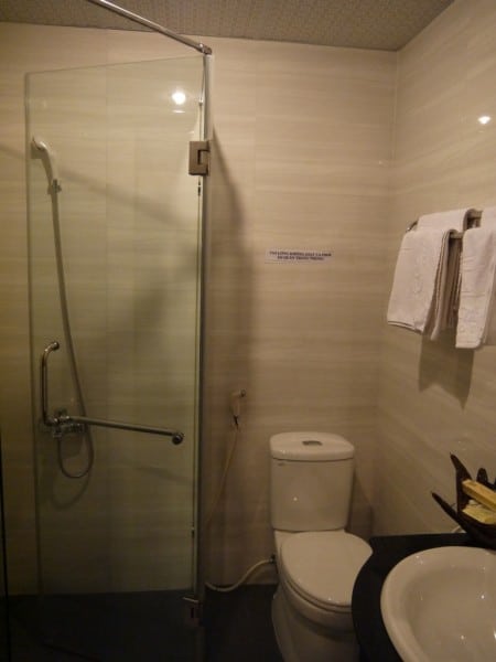 Modern Bathroom At Than Thien Friendly Hotel In Hue, Vietnam Modern Bathroom At Than Thien Friendly Hotel In Hue, Vietnam