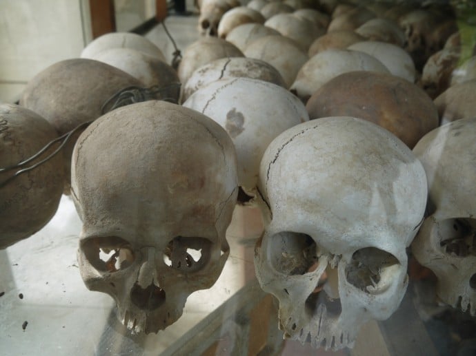 Skulls At Choeung Ek Killing Fields, Phnom Penh