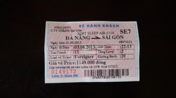 Danang To Saigon Train Ticket