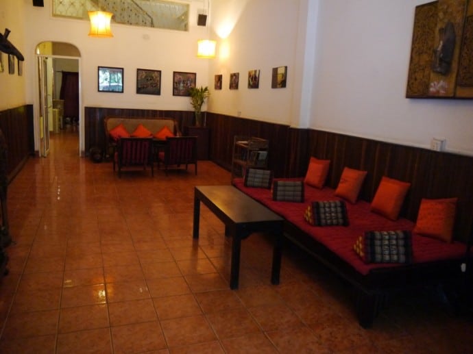 Ground Floor Seating At Goldie Boutique Guest House, Phnom Penh