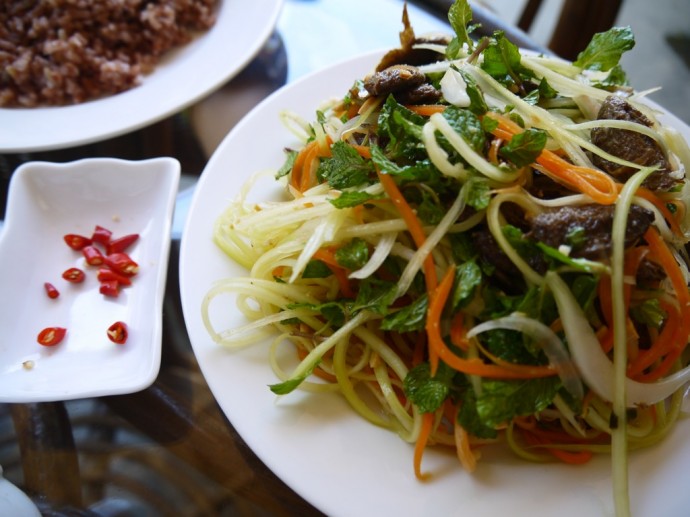 Spicy Papaya & Carrot Salad At Karma Waters, Hoi An, Vietnam Spicy Papaya & Carrot Salad At Karma Waters, Hoi An, Vietnam