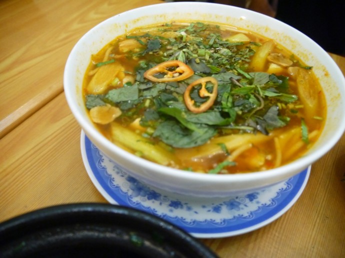 Thai Tom Yum At Ngoc Tho Vegetarian Restaurant, Saigon