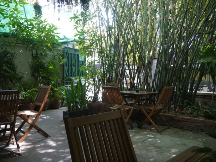 Outdoor Seating At The Vegetarian, Phnom Penh