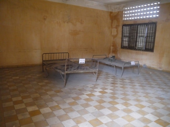 A Cell At Building "A" At Toul Sleng Genocide Museum A Cell At Building "A" At Toul Sleng Genocide Museum