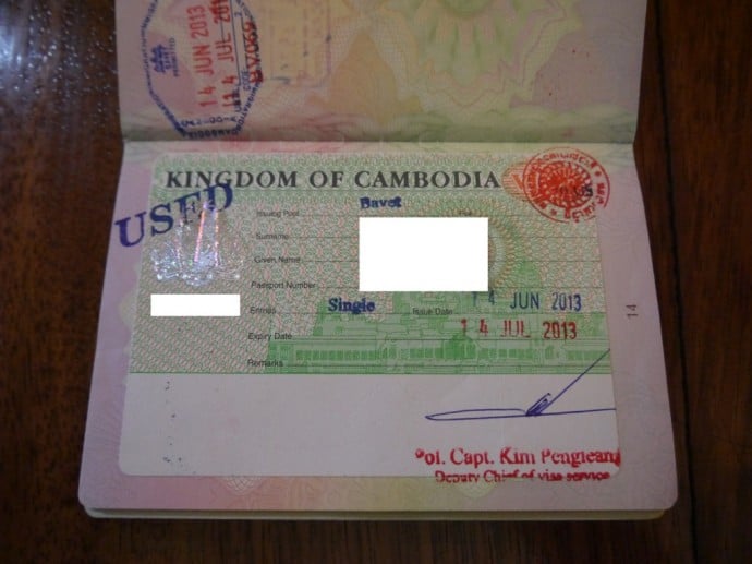 cambodia tourist visa fee