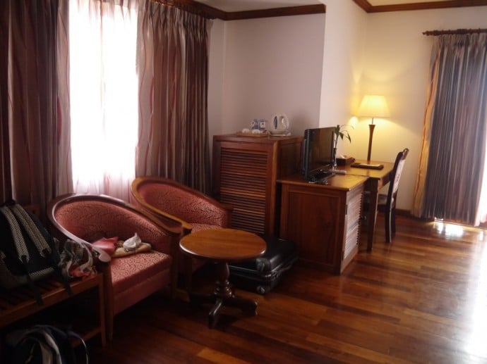 Desk, Table & Chairs At Cheathata Angkor Hotel, Siem Reap Desk, Table & Chairs At Cheathata Angkor Hotel, Siem Reap