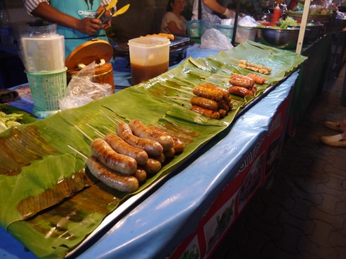 Sausages At Chiang Mai Sunday Night Market