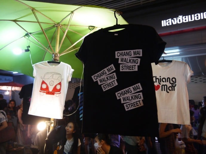 T-Shirts At Sunday Night Walking Street Market, Chiang Mai T-Shirts At Sunday Night Walking Street Market, Chiang Mai