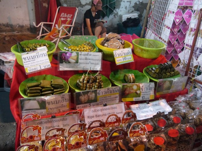 Thai Snacks At Sunday Night Market, Chiang Mai Thai Snacks At Sunday Night Market, Chiang Mai