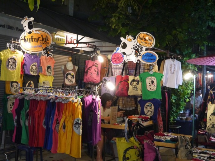 T-Shirt Stall At Sunday Night Market T-Shirt Stall At Sunday Night Market