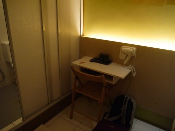 Chair And Very Small Table At Cube Hotel, Kuala Lumpur Chair And Very Small Table At Cube Hotel, Kuala Lumpur