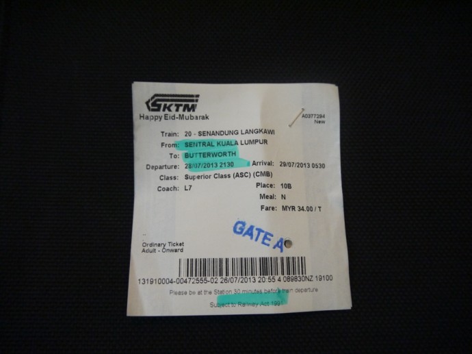 Ticket From KL Sentral To Butterworth Ticket From KL Sentral To Butterworth