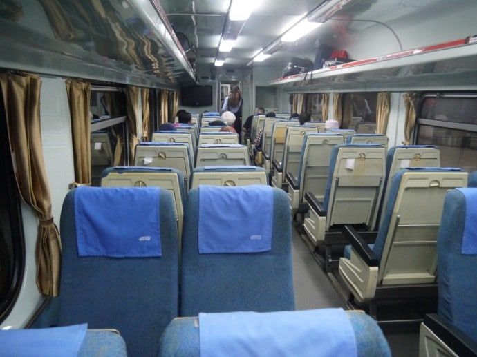 2nd Class Carriage On Kuala Lumpur To Penang Train