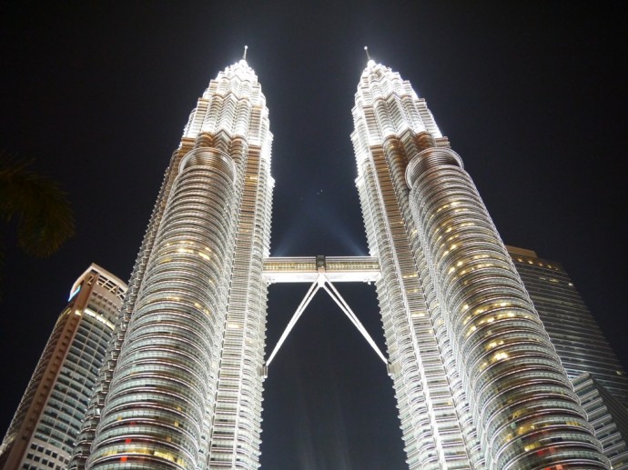 Petronas Twin Towers At Night