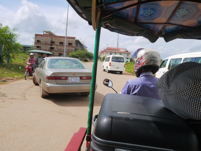 Our Tuk Tuk Leaving The Bus Station In Siem Reap