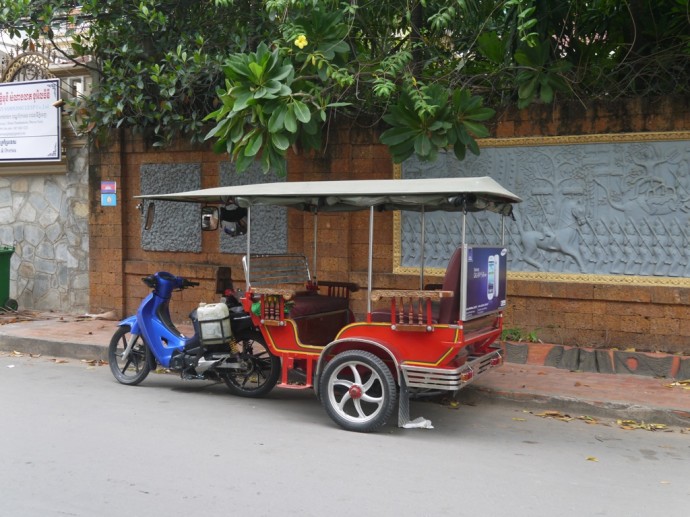 Tuk Tuk Outside Our Hotel In Phnom Penh