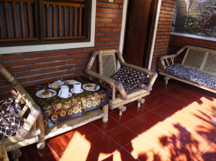 Breakfast On The Terrace At Arjuna House, Ubud, Bali Breakfast On The Terrace At Arjuna House, Ubud, Bali