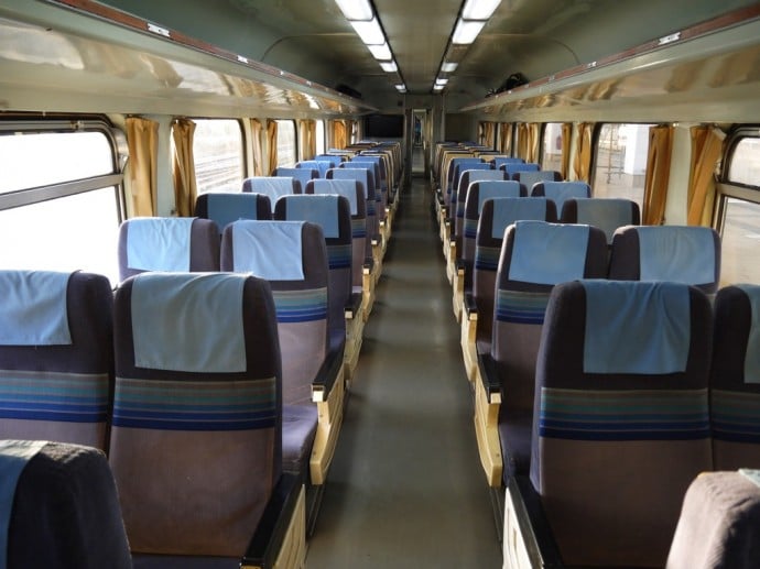 2nd Class Carriage On Butterworth To Singapore Train 2nd Class Carriage On Butterworth To Singapore Train