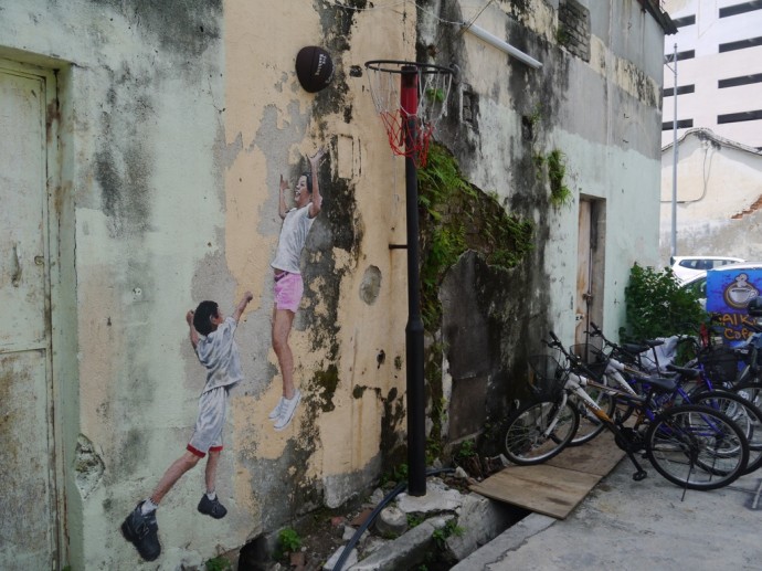 Children Playing Basketball