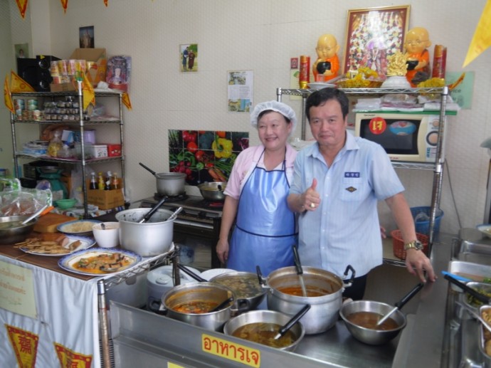 Husband & Wife Owners Of A-Ma Vegetarian, Silom