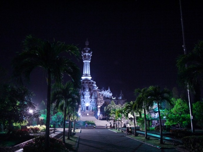 Bajra Sandhi Monument At Night
