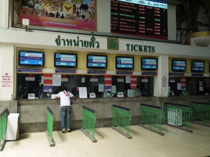 Ticket Office At Hua Lamphong Station, Bangkok