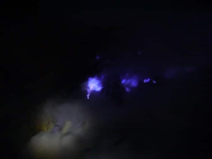 Blue Fire At Ijen Crater