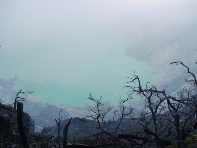 Acid Lake At Ijen Crater, Indonesia Acid Lake At Ijen Crater, Indonesia