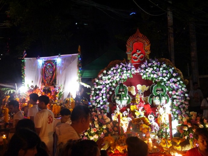 Colorful Hindu Shrine On Sathorn Road, Bangkok