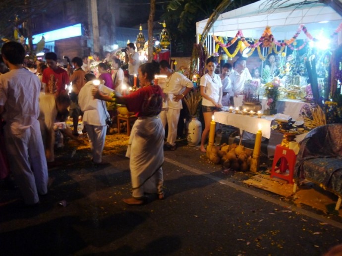 Woman Dancing At Hindu Shrine On Sathorn Road, Bangkok