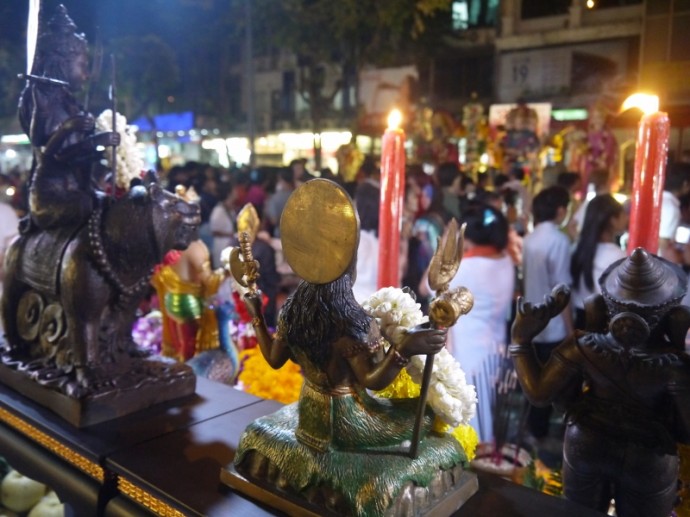 A Hindu Shrine On Silom Road, Bangkok