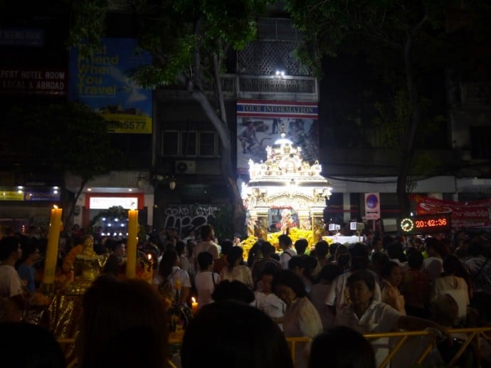 Procession Moving Along Silom Road