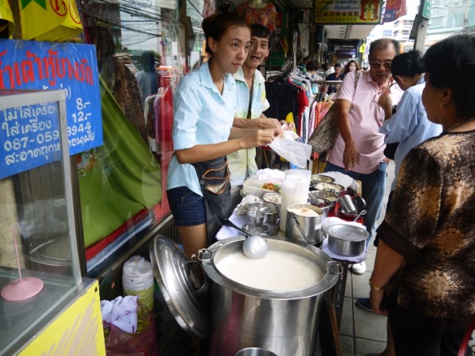 Fresh Soy Milk At Charoenkrung Road, Bangkok